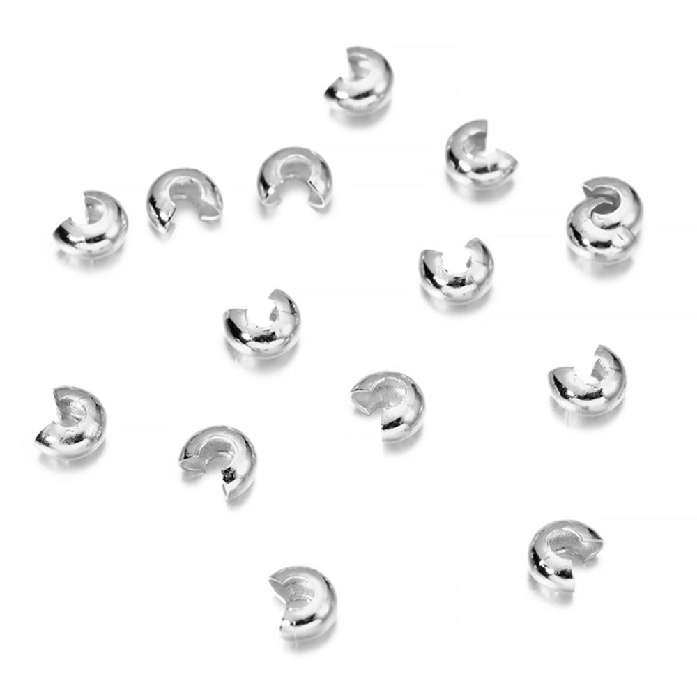 50-100pcs/lot Copper Round Covers Crimp End Beads Dia 3 4 5 mm Stopper Spacer Beads For DIY Jewelry Making Findings Supplies