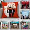 JJonas BrothersS Band Cushion Cover Plush Fabric Soft DoubleSided Printed Sofa Warm Winter Home Child Gift Pillow Case