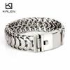 Kalen Nieuwe Hoogglans Glanzende Armbanden 19/20/22cm Roestvrij Staal Fiets Schakelketting Fietsketting Armbanden Mode Mannen Accessoires