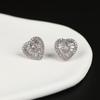 Sweet Lady Love Heart Stud Earrings With Brilliant Cubic Zirconia  Engagement Accessories Bridal Wedding Jewelry Gift