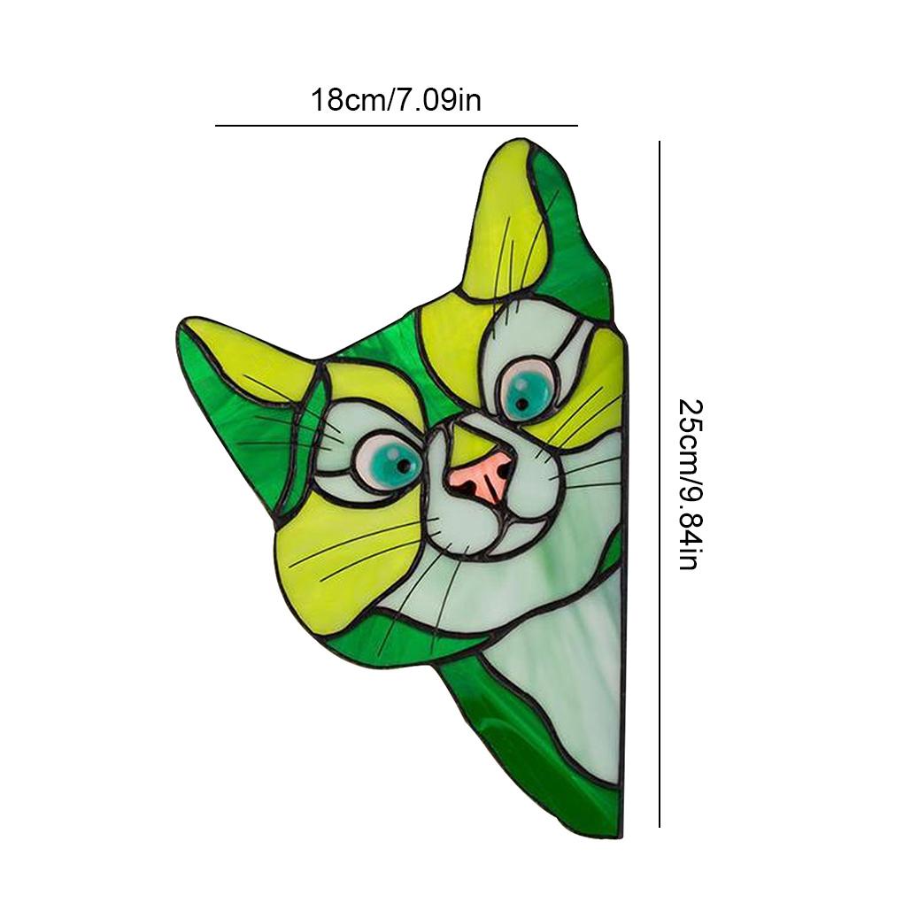 Window Decoration Stained Hanging Glass Suncatcher Cartoon Animal Pendant for Home Car