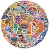 100 Retro Graffiti Stickers: Kids' DIY Waterproof Decorative Stickers for Water Bottles, Luggage, and Cups