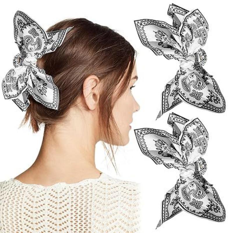 French-style Cashew Flower Bow Clip Sweet Shark Clip  Resort-style Ponytail Clip  Fashionable Headwear