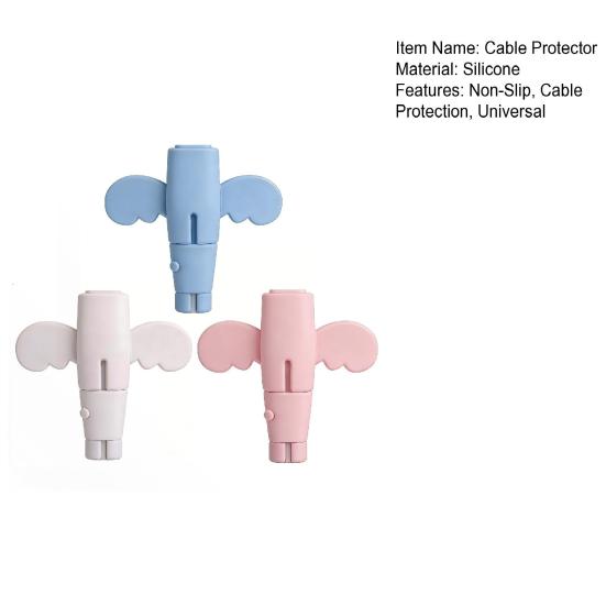 3Pcs Silicone Charger Cable Protector Mobile Phone Charging Cord Saver Non-Slip Universal Data Wire End Protection Wrap Cover