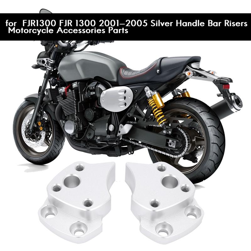 Élévateur de guidon 25mm pour Yamaha FJR1300 FJR 1300 2001-2005 élévateurs de barre de poignée en argent accessoires de moto