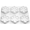 6-cavity Six Petals Flower Silicone Mold Fondant Mousse Cake Decorating Tool for Making Chocolate, Candy, Handmade Soap
