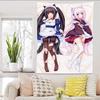 New Cute Anime Nekopara JK Maid Girl Cartoon Tapestry Ins Style Aesthetic Wall Hanging For Girls Bedroom Decor