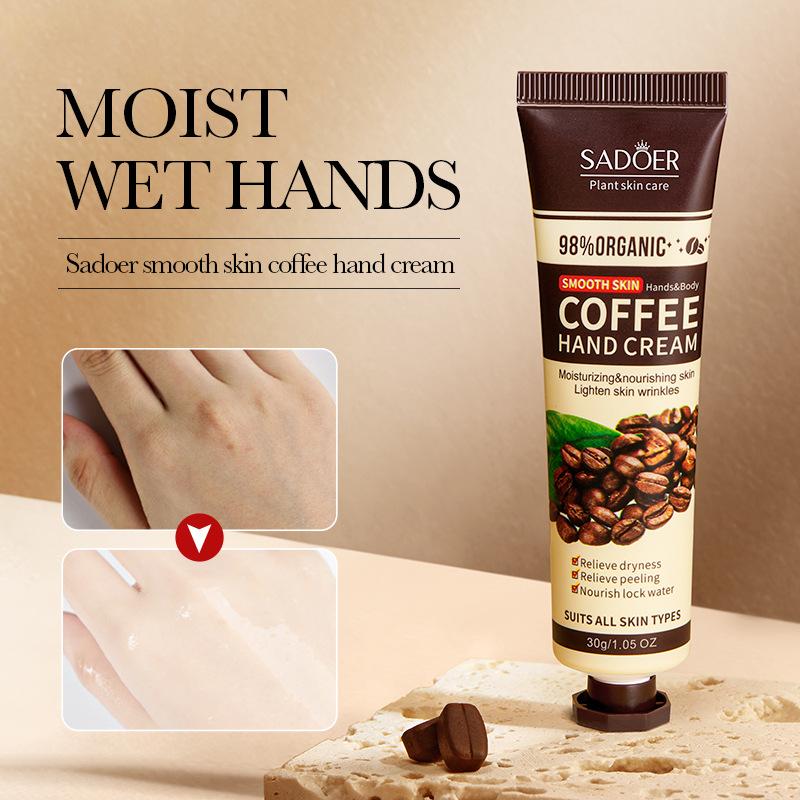 Coffee Hand Cream 30g SADOER Moisturizing Anti-Dry Crack Hydrating Moisturizing Hand Cream