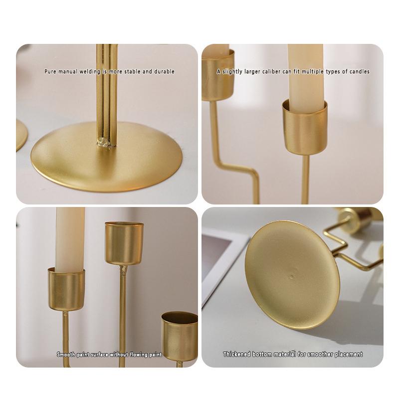 Minimālistisks Vintage Elegants Stils Dzelzs Svečturi Svečturis Modes Kāzu Galda Svečturis Izsmalcināts Svečturis Galda