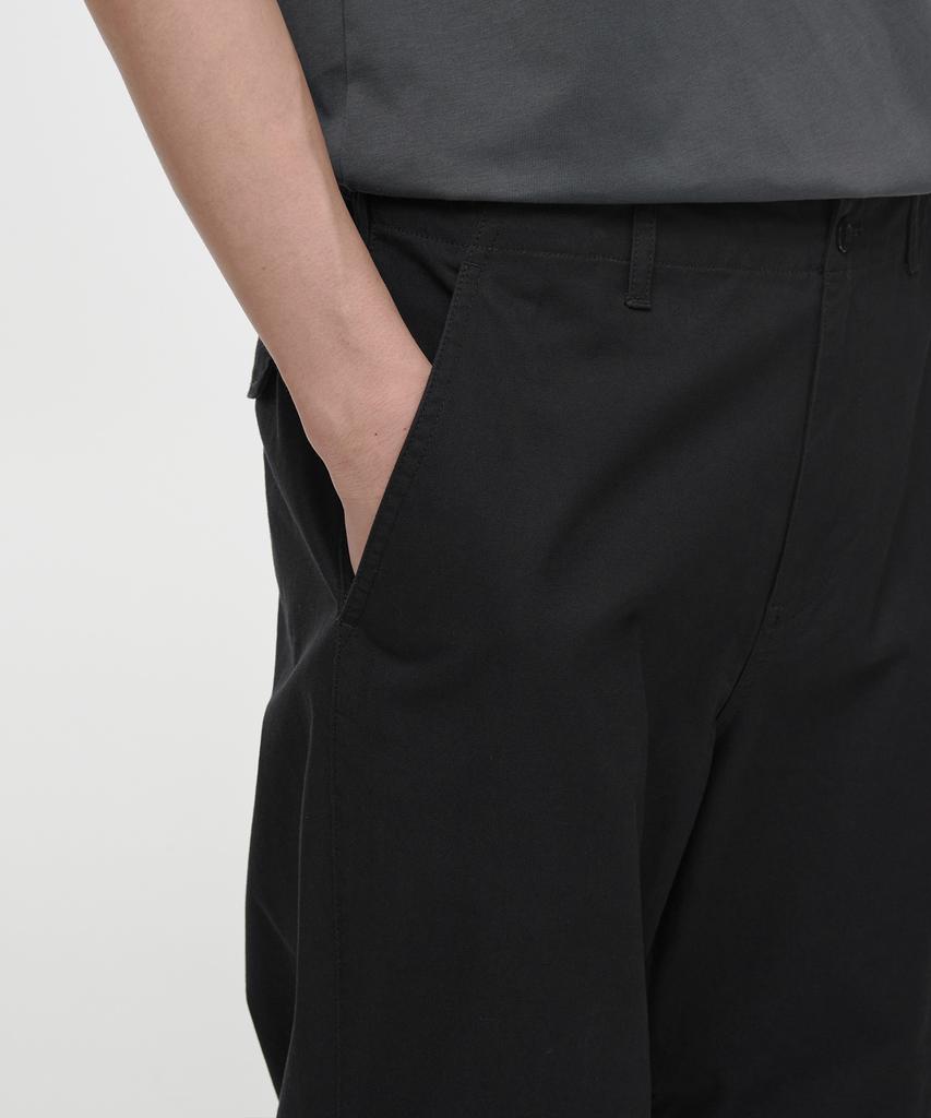 MUSINSA STANDARD Cotton Parachute Pants [Black]