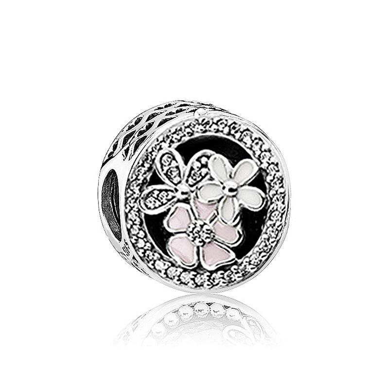 Nouveau Charm Tournesol Trèfle à Quatre Feuilles en Cuivre Ressorté Compatible Collier Bracelet Original Bijoux Femme Anniversaire Cadeau Bricolage