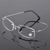 Ultralight TR90 Memory Titanium Rimless Reading Glasses  Women Presbyopic Eyeglasses