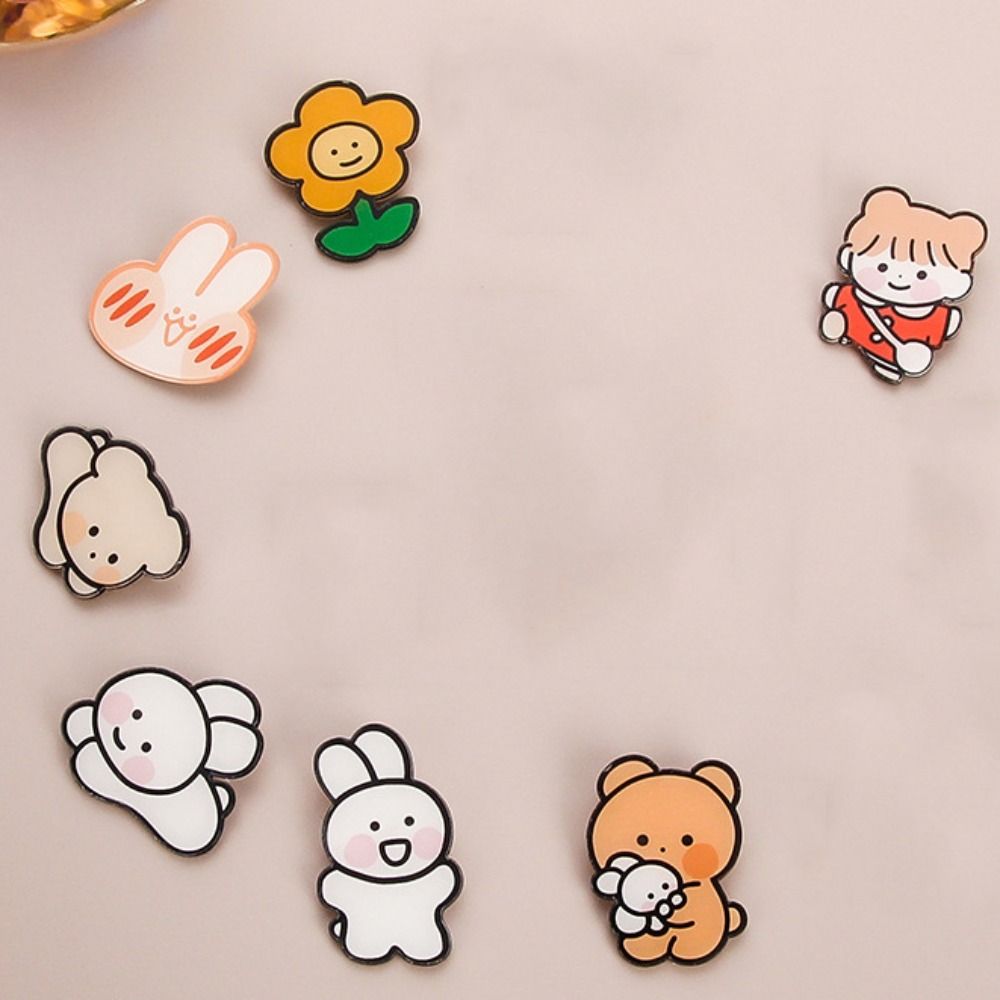 Acrylic Dog Pin Badge Bear Bear Bunny Lapel Pins Cartoons Bunny Brooches Men