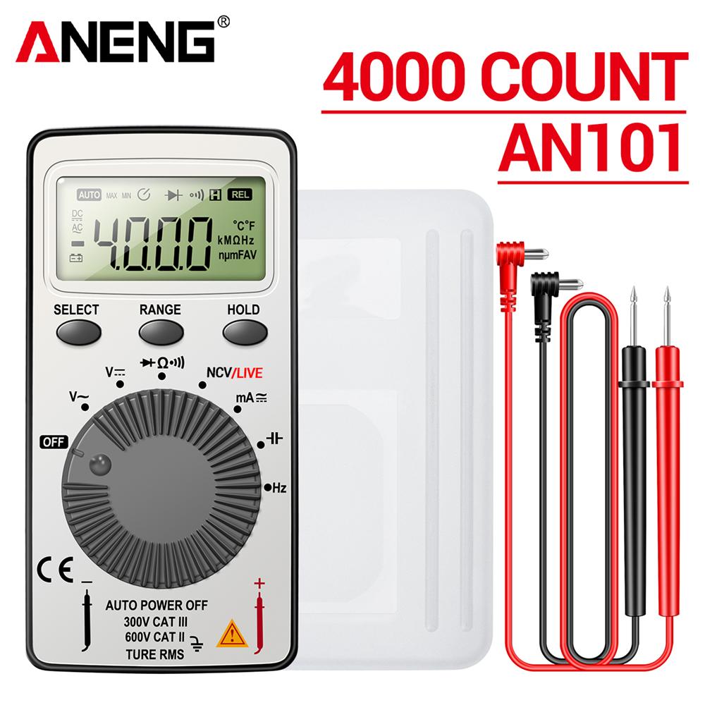 ANENG AN101 1999 Counts Mini Professional Digital Multimeter AC/DC Free Gift B18 Voltage Tester Automotive Current Tester Portable Electrician Tools