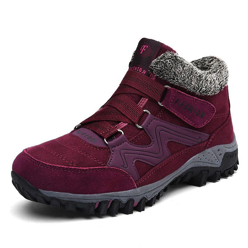 Herren Winter Wasserdicht Rutschfest und Samt Verdickt High-Top Schneestiefel Schuhe Um im Winter Warm zu Halten