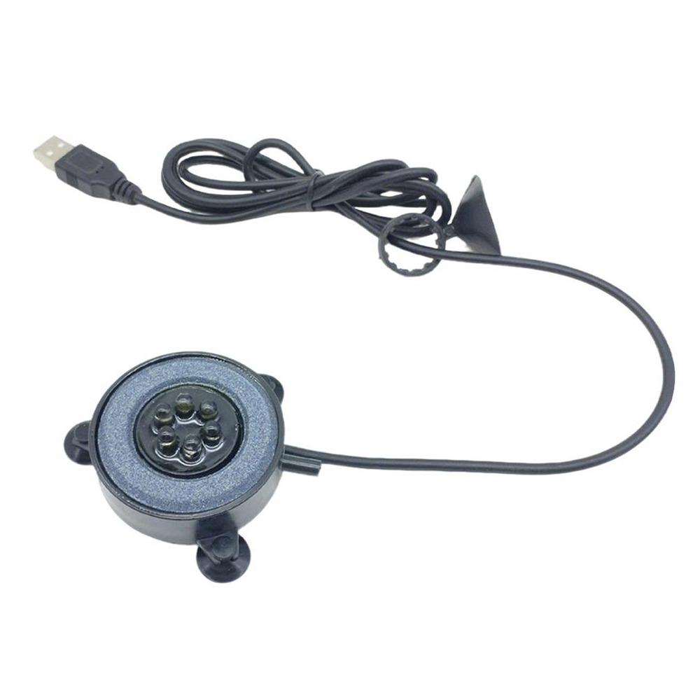 USB Powered Aquarium Bubble Light RGB LED Fish Tank Air Disc Lamp  for Aquarium Oxygen Aeration
