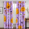 Happy Halloween Animated Ghost Pumpkin Witch Window Panel Curtain Designed for Children Living Room Bedroom Bathroom Kicthen Door Cupboard Hooks