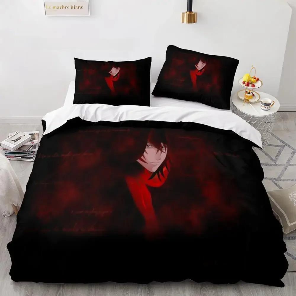 Death Note Bettwäsche Set Einzelbett Twin Full Queen King Size Bettset Erwachsene Kinder Schlafzimmer Bettbezug Sets 3D Druck Anime Death Note A
