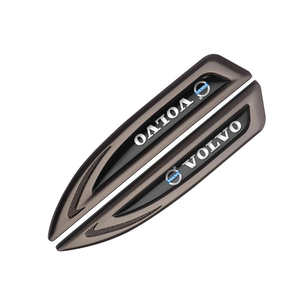 2PC Blade Badge Decor Sticker Labeling Car Emblem Body Trim Accessories For Volvo RDESIGN XC60 XC90 V40 V50 V60 S40 S60 S80 S90