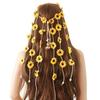 Flower Headband for Girl Daisy Tassel Headpiece Bohemian Hair Band Floral Bandana Party Hair Accessories for Women