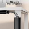 40Cm Pvc Desk Cable Tray Cable Management Under Desk Channel Cable Raceway Cord Hider No Drilling For Home Office Wire Organizer