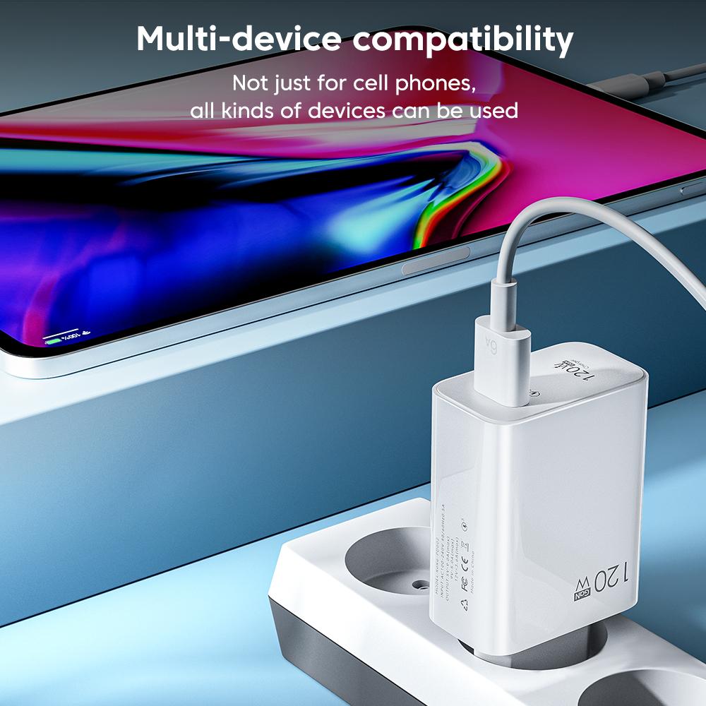 USB Charger GaN Fast Charging QC3.0 USB C Type C Cable Mobile Phone Charger Adapters For iPhone Samsung Xiaomi EU/US Plug