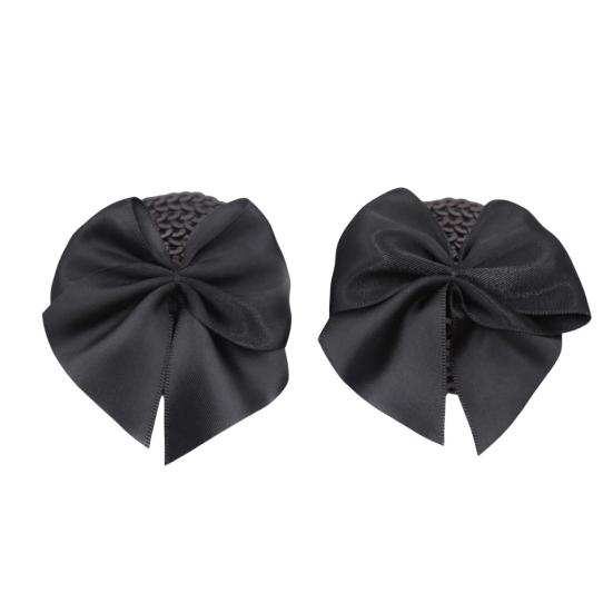 1 Pair Chest Patches Anti-exposure Bow And Sequin Decor Nipple Covers Reusable Lightweight Nipple Stickers Couple Sex Product for Parties And Dates