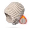 Women Winter Warm Knitted Wool Hat Plush Thickened Hat Outdoor Cycling Ear Protection Cap