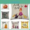Delightfully Soft Linen Halloween Themed Cushion Cover With Bright And Bold Colors