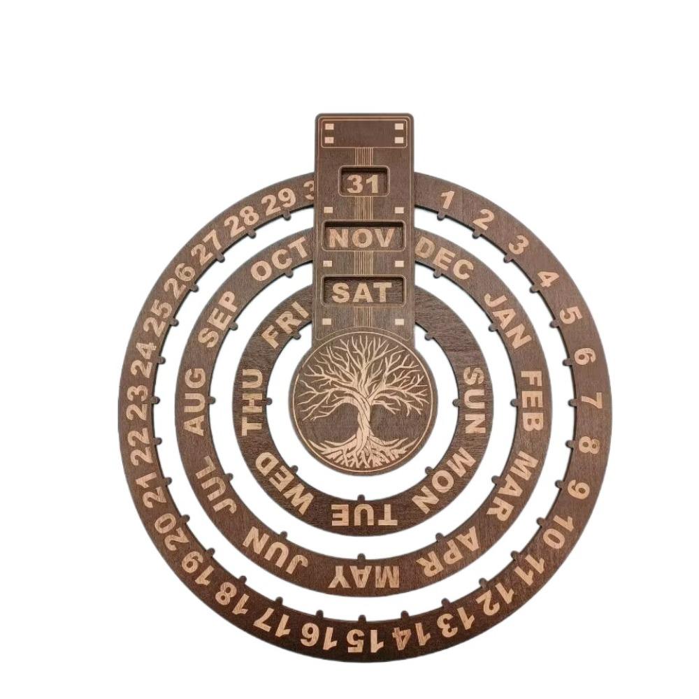 Retro Rotating Calendar Personalized Wall Mounted Calendar Keep Track of Dates Days