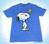 New Peanuts Charlie Brown Snoopy Woodstock Blue Men's Unisex T-Shirt