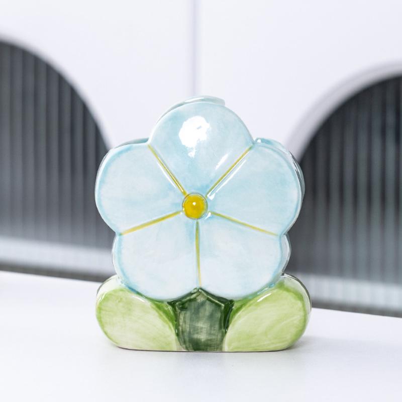 Tulip Flower Makeup Brush Storage Bucket Office Brush Holder Bedroom Desktop Storage Decorative Tray Ornament