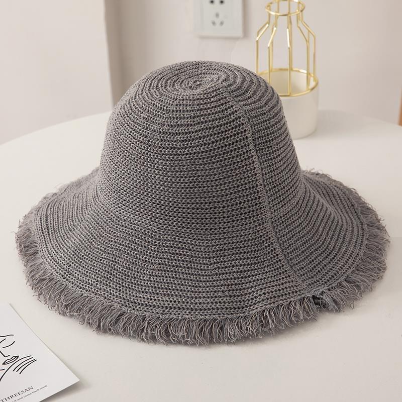Fashion Women Panama Hats for Women Wide Large Brim Beach Sun Hats Foldable Fisherman Cap Outdoor Beach Travel Sun Caps