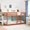 Vidaxl Bunk Bed, Waxed Brown, 80X200 Cm, Solid Pine Wood