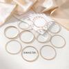 European & American Fashion Geometric Multi-Layer Twisted Bracelet Set - 10 Pieces