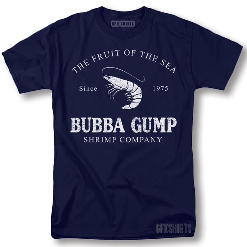Bubba Gump Shrimp Company Shirt Forest Gump Sarcastic Graphic Novelty T-Shirt
