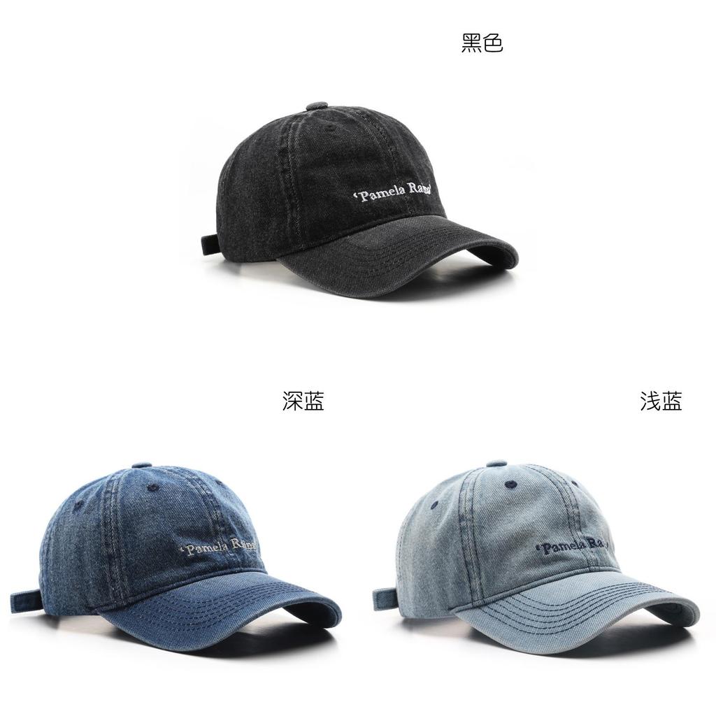 Vintage Denim Baseball Cap With Breathable Cotton Material For Street Style Fans