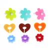 12Pcs Heart Flowers Silicone Wine Glass Markers Juice Champagne Cup Goblet Label Mug Tag Bar Wedding Identification Party Tools