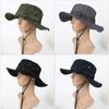 Outdoor Wide Brim Fishing Hiking Cap Neck Flap Cover Bucket Hat Sun Hat