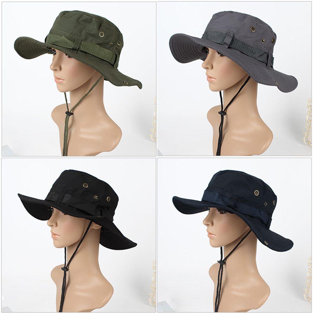Outdoor Wide Brim Fishing Hiking Cap Neck Flap Cover Bucket Hat Sun Hat