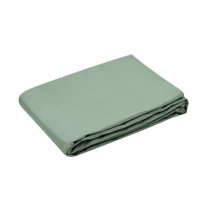 Plain Cotton Percale Duvet Cover 240 X 220 Cm Elysée Green