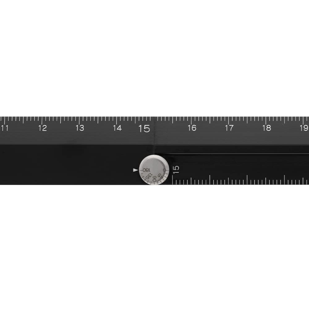 DESIGNPHIL Midori Aluminum Multi Ruler 30cm Black A 42286006 - Precise Measuring Tool