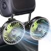 [New for Summer 2025] Dealswin Car Fan, Dual-Fan Type, USB Powered, 3 Airflow Settings, Low Noise, 360° Adjustable Angle, Headrest Fan for Rear Seats,