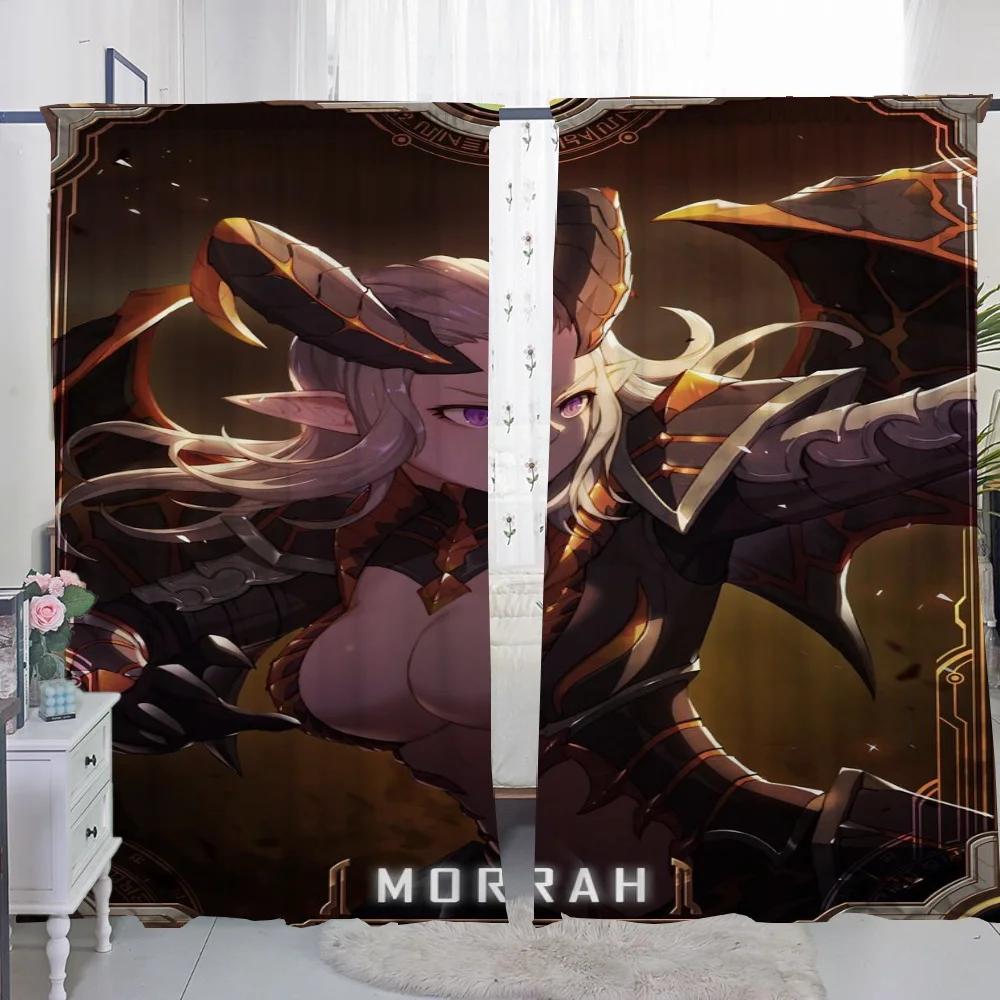 Home Interior Kitchen Curtains for Living Room 2 Pieces Blackout Curtains Door Curtain Kings Raid Bedroom Decoration Partition