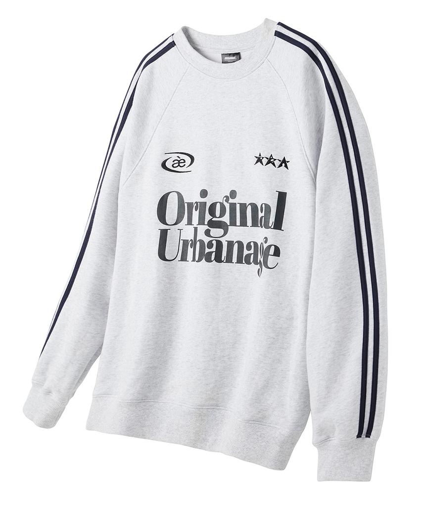 URBANAGE Original Raglan Sweatshirt_White Melange