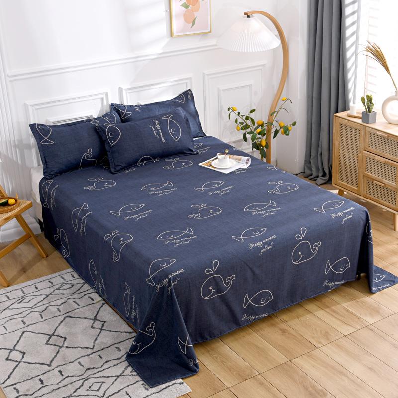 Single Bed Sheet for Students Dormitory 1.8m Men and Women Large Double Bed Sheet Single Bed 1.5m Pillowcase Children Double Bed Linen