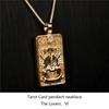 Fashion Tarot Card Pendants Necklaces for Women 2024 Goth Stainless Steel Tarot Moon Choker Necklace Tarot Divination Jewelry