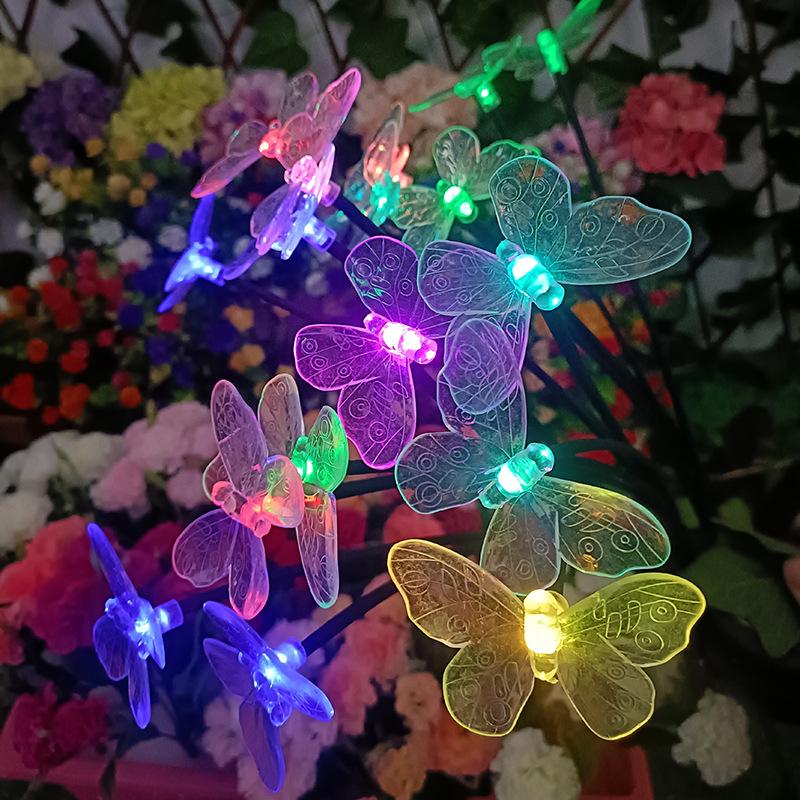 New Outdoor Waterproof Solar Wind-Driven Firefly & Butterfly Courtyard Lawn Light