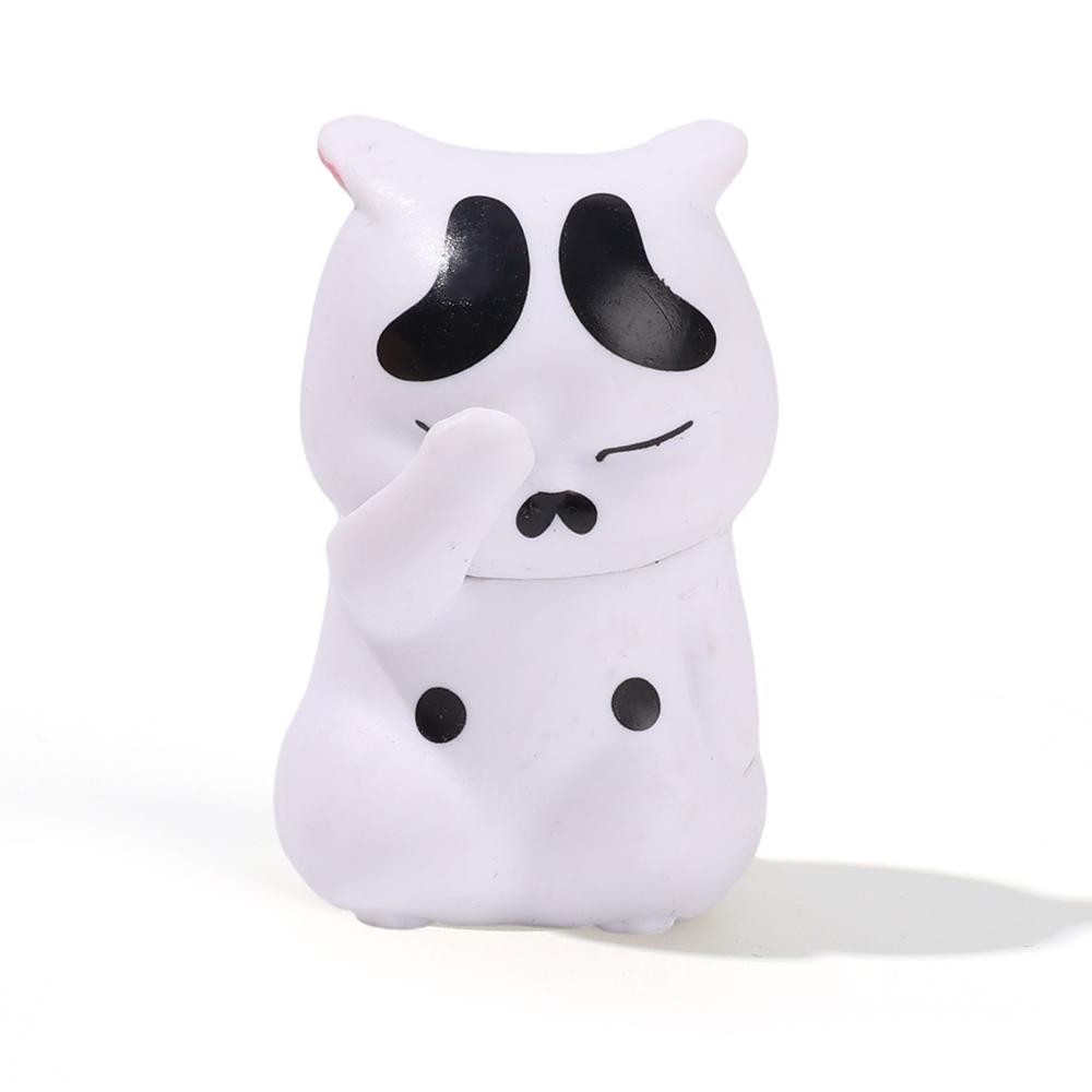 Mini Facepalm Cat Car Cute Cat Ornament Model Desktop Toys Gifts for Room Office Kids Car Pendant Simulation Miniature Animal