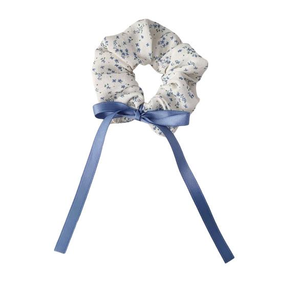 Hair Rope Fluffy Hair Volume Booster Widened Pleated Design Satin Bow Ribbon Hair Tie Pastoral Style Hair Accessory